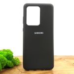 Оригинальный матовый чехол-накладка Silicone Case для Samsung S20 Ultra Black