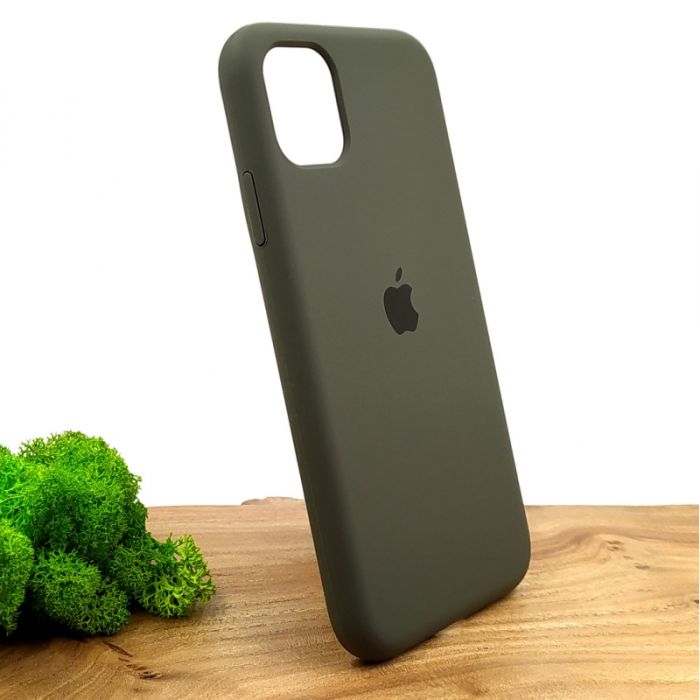 Оригинальный матовый чехол-накладка Silicone Case IPHONE 11 Taupe