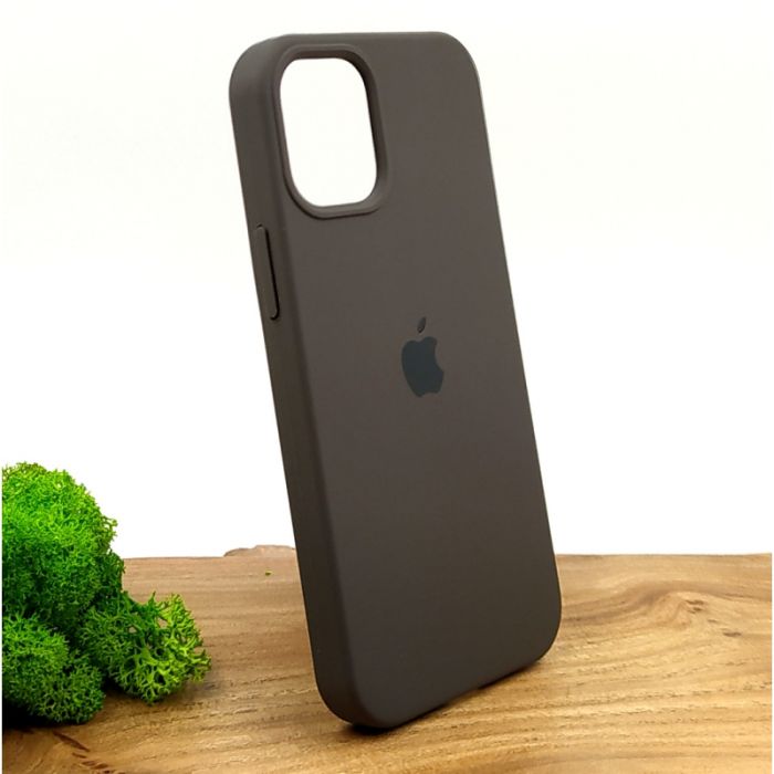 Оригинальный матовый чехол-накладка Silicone Case IPHONE 12 Mini (5.4) Coffee
