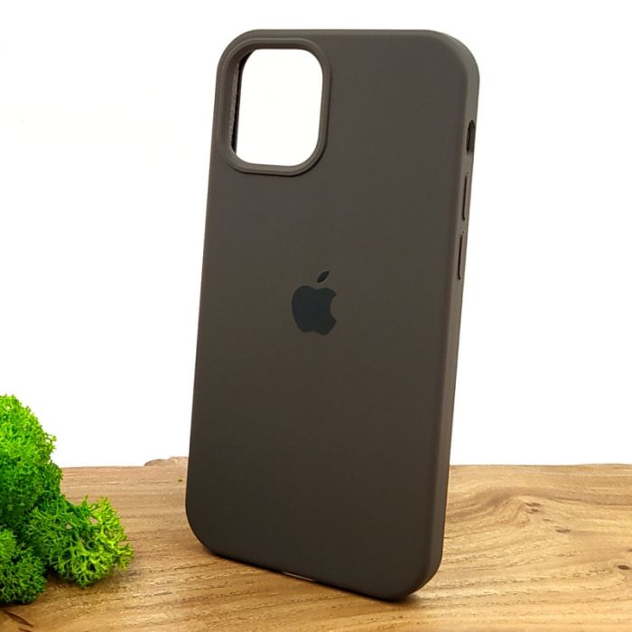 Оригинальный матовый чехол-накладка Silicone Case IPHONE 12 Mini (5.4) Coffee