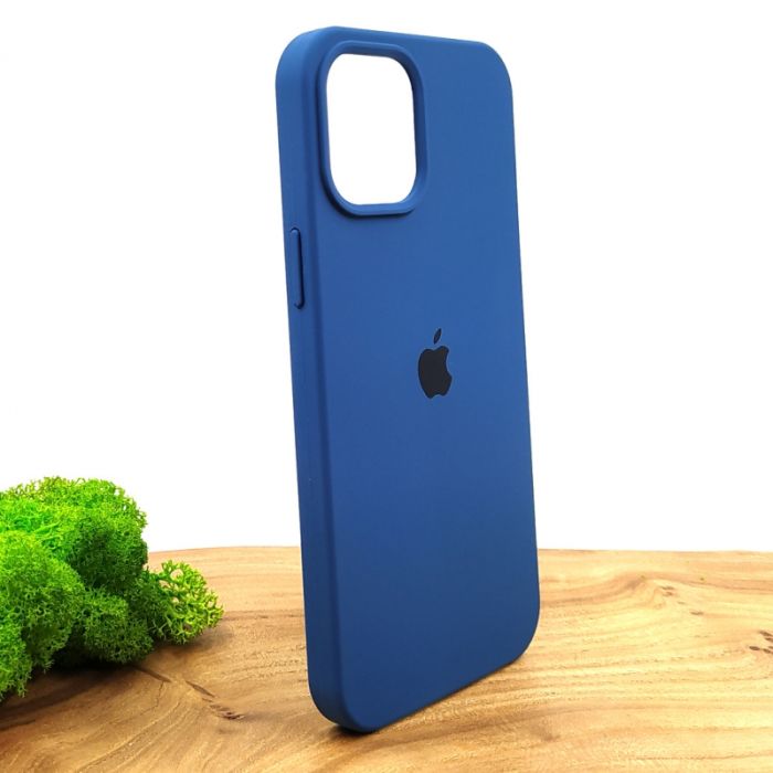 Оригинальный матовый чехол-накладка Silicone Case IPHONE 12 Pro Max (6.7) Blue Cobalt