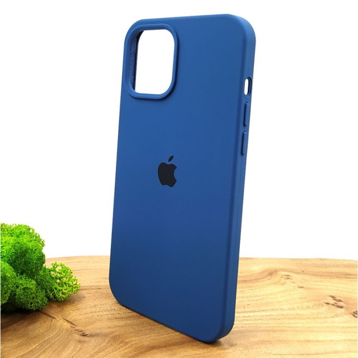 Оригинальный матовый чехол-накладка Silicone Case IPHONE 12 Pro Max (6.7) Blue Cobalt