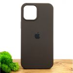Оригинальный матовый чехол-накладка Silicone Case IPHONE 12 Pro Max (6.7) Coffee