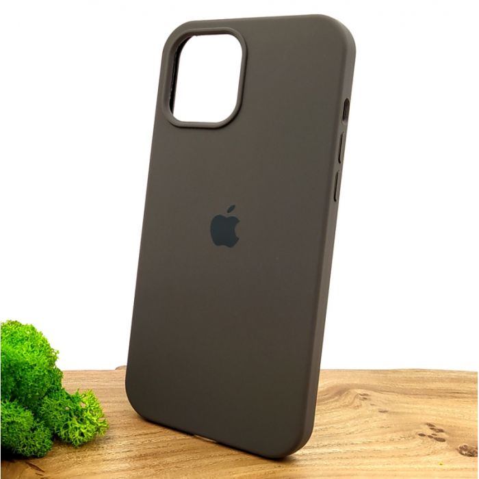 Оригинальный матовый чехол-накладка Silicone Case IPHONE 12 Pro Max (6.7) Coffee