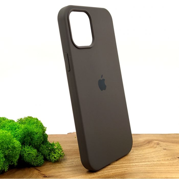 Оригинальный матовый чехол-накладка Silicone Case IPHONE 12 Pro Max (6.7) Coffee