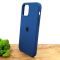 Оригинальный матовый чехол-накладка Silicone Case IPHONE 12/12 Pro (6.1) Blue Cobalt