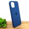 Оригинальный матовый чехол-накладка Silicone Case IPHONE 12/12 Pro (6.1) Blue Cobalt
