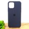 Оригинальный матовый чехол-накладка Silicone Case IPHONE 12/12 Pro (6.1) Navy Storm