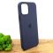 Оригинальный матовый чехол-накладка Silicone Case IPHONE 12/12 Pro (6.1) Navy Storm