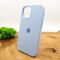 Оригинальный матовый чехол-накладка Silicone Case IPHONE 12(6.1) Blue Agate