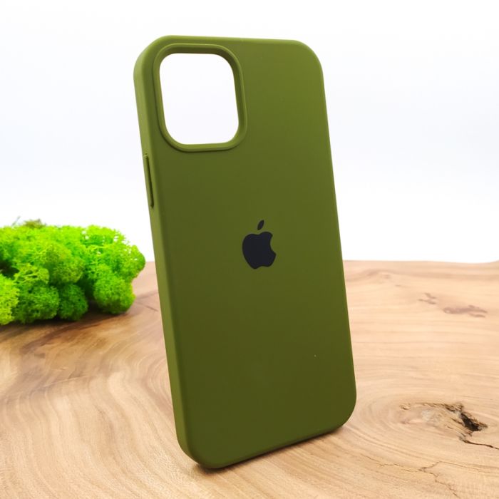 Оригинальный матовый чехол-накладка Silicone Case IPHONE 12(6.1) Khaki