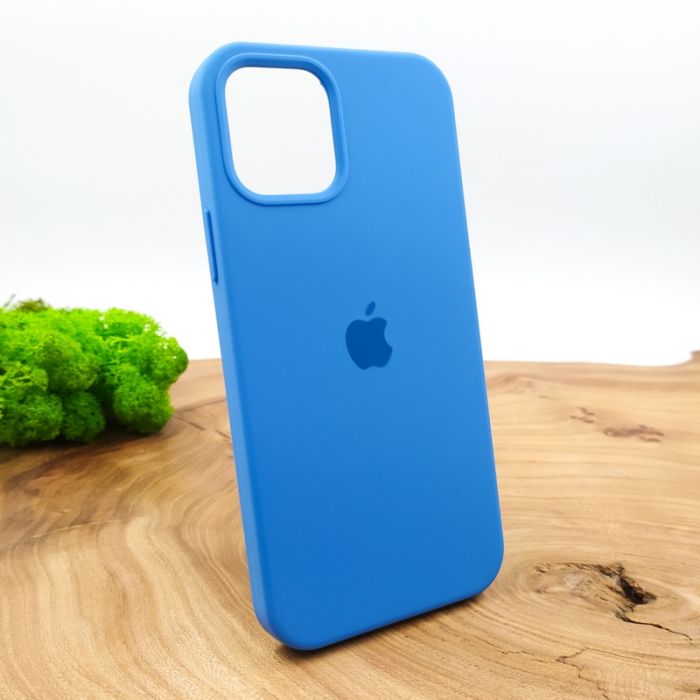 Оригинальный матовый чехол-накладка Silicone Case IPHONE 12(6.1) Sapphire