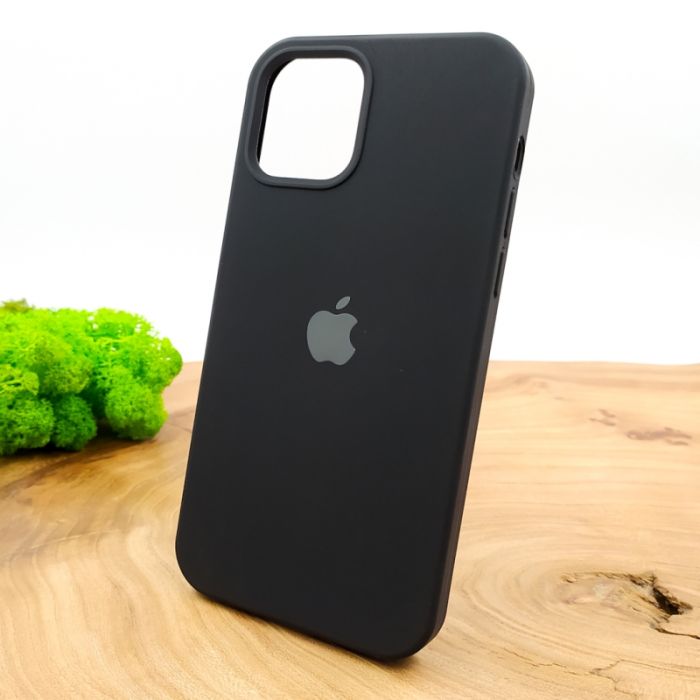 Оригинальный матовый чехол-накладка Silicone Case IPHONE 12(6.7) Black