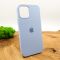 Оригинальный матовый чехол-накладка Silicone Case IPHONE 12(6.7) Blue Agate