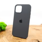 Оригинальный матовый чехол-накладка Silicone Case IPHONE 12(6.7) Gray