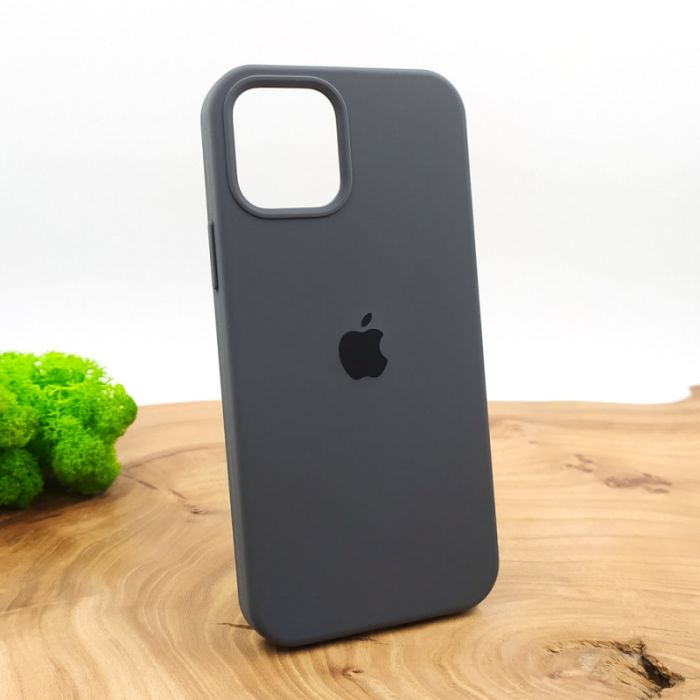 Оригинальный матовый чехол-накладка Silicone Case IPHONE 12(6.7) Gray