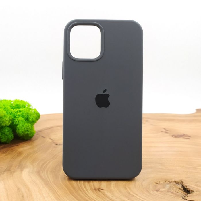 Оригинальный матовый чехол-накладка Silicone Case IPHONE 12(6.7) Gray