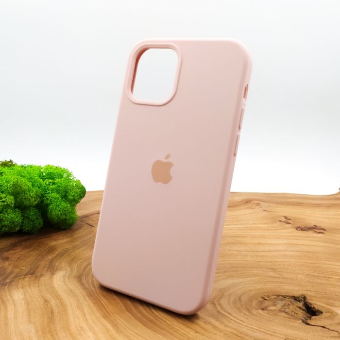 Оригинальный матовый чехол-накладка Silicone Case IPHONE 12(6.7) Matte Pink