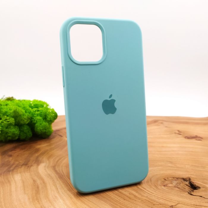 Оригинальный матовый чехол-накладка Silicone Case IPHONE 12(6.7) Mint