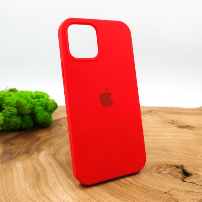 Оригинальный матовый чехол-накладка Silicone Case IPHONE 12(6.7) Red