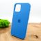 Оригинальный матовый чехол-накладка Silicone Case IPHONE 12(6.7) Sapphire