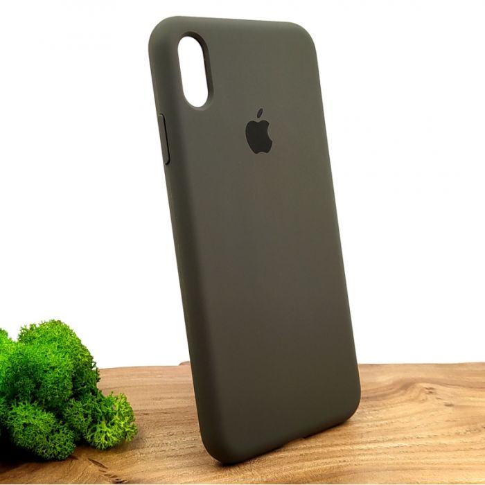 Оригинальный матовый чехол-накладка Silicone Case IPHONE Xs MAX Taupe
