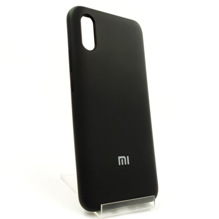 Оригинальный матовый чехол-накладка Silicone Case Redmi9a Black