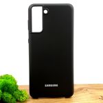 Оригинальный матовый чехол-накладка Silicone Case Samsung S21 plus Black