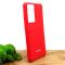 Оригинальный матовый чехол-накладка Silicone Case Samsung S21 Ultra Red