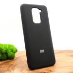 Оригинальный матовый чехол-накладка Silicone Case Xiaomi Redmi Note9 Black