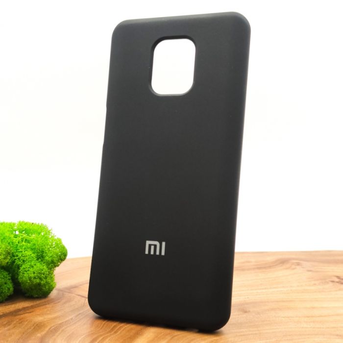 Оригинальный матовый чехол-накладка Silicone Case Xiaomi Redmi Note9s/Pro Black