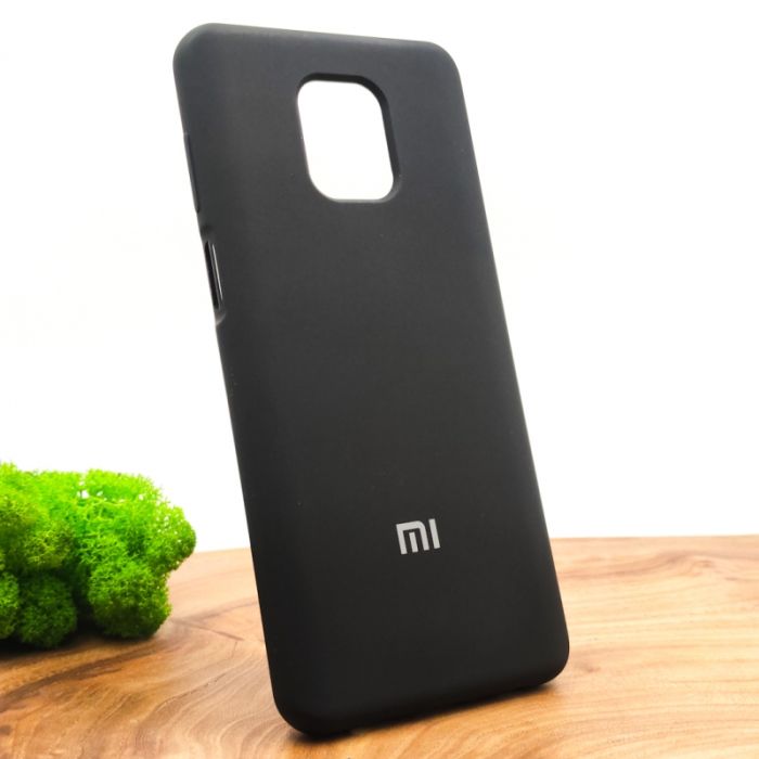 Оригинальный матовый чехол-накладка Silicone Case Xiaomi Redmi Note9s/Pro Black