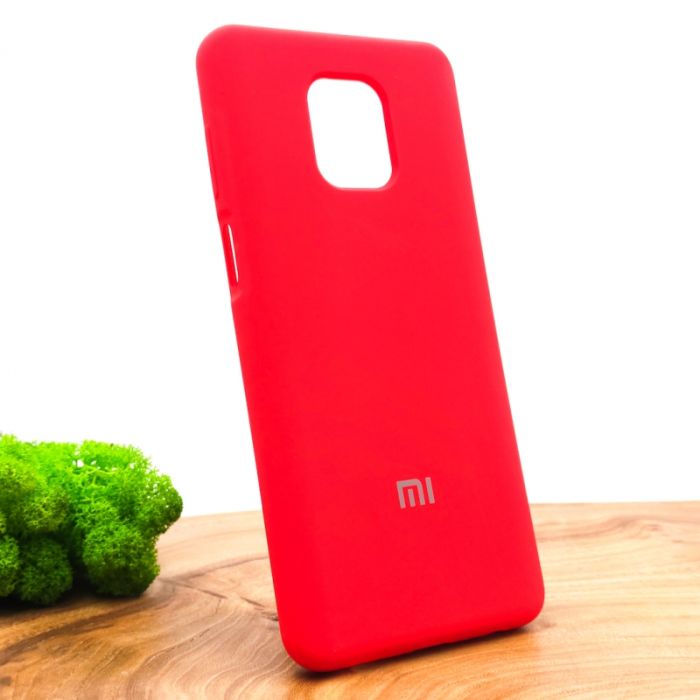 Оригинальный матовый чехол-накладка Silicone Case Xiaomi Redmi Note9s/Pro Red