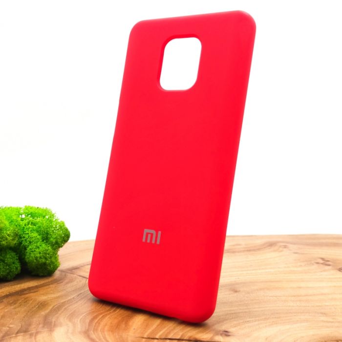 Оригинальный матовый чехол-накладка Silicone Case Xiaomi Redmi Note9s/Pro Red