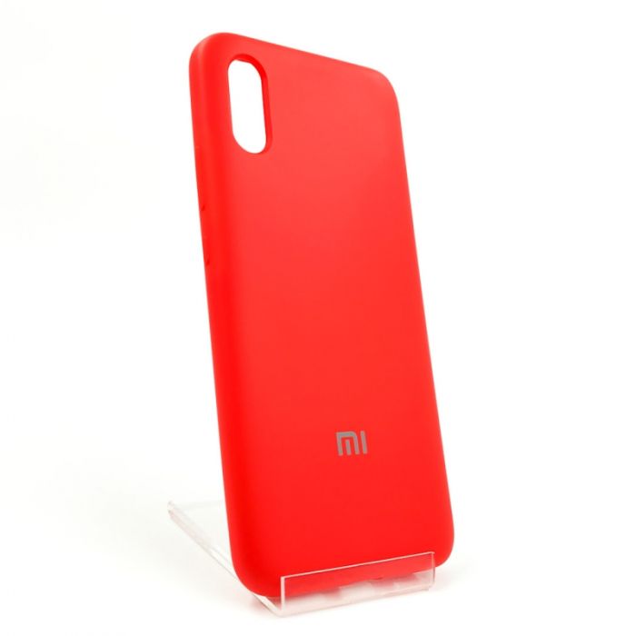 Оригинальный матовый чехол-накладка Silicone Case Xiaomi Redmi9a Red