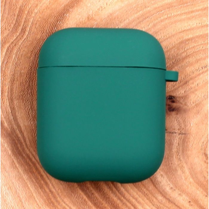 Оригинальный матовый чехол Silicone Case для AirPods Original Assembly Blue Green
