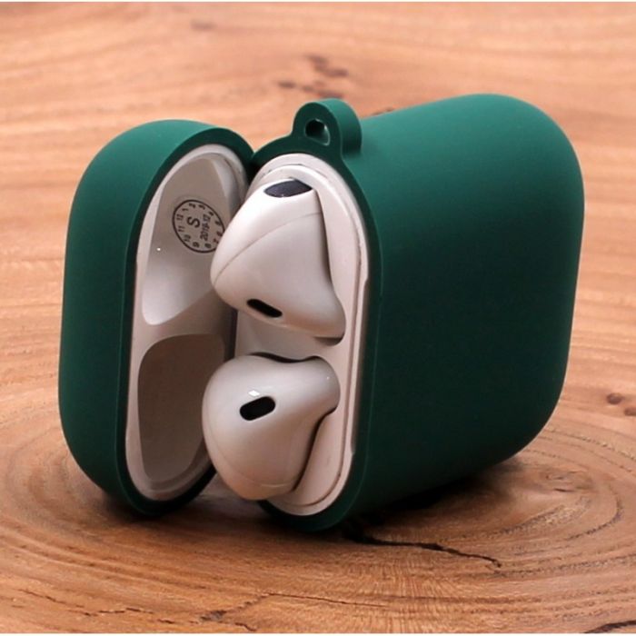 Оригинальный матовый чехол Silicone Case для AirPods Original Assembly Blue Green