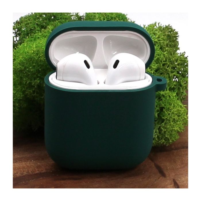 Оригинальный матовый чехол Silicone Case для AirPods Original Assembly Blue Green