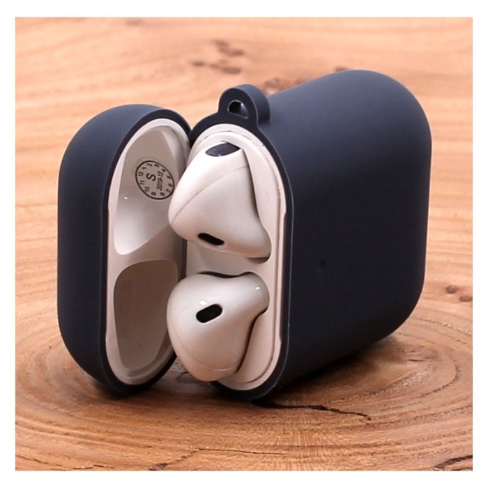 Оригинальный матовый чехол Silicone Case для AirPods Original Assembly Navy Storm