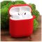 Оригинальный матовый чехол Silicone Case для AirPods Original Assembly Red