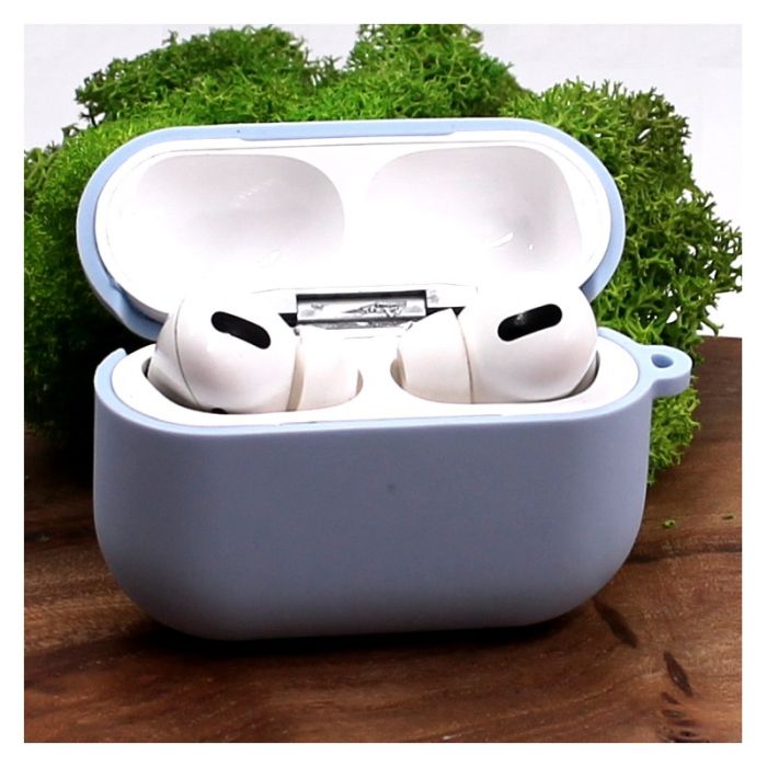 Оригинальный матовый чехол Silicone Case для AirPods Pro Original Assembly Blue Agat