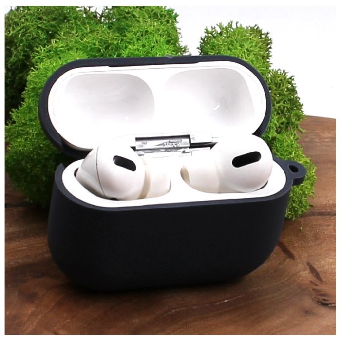 Оригинальный матовый чехол Silicone Case для AirPods Pro Original Assembly Navy Storm