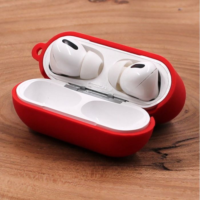 Оригинальный матовый чехол Silicone Case для AirPods Pro Original Assembly Red