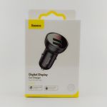 Автомобильное зарядное устройство Baseus Digital Display 24W, 4.8A