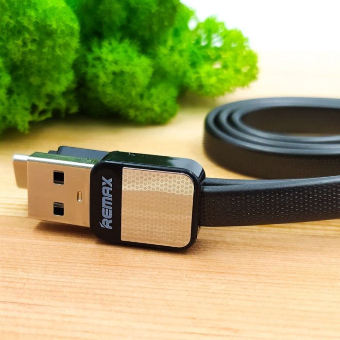 Плоский усиленный USB кабель Type-C Remax 044a