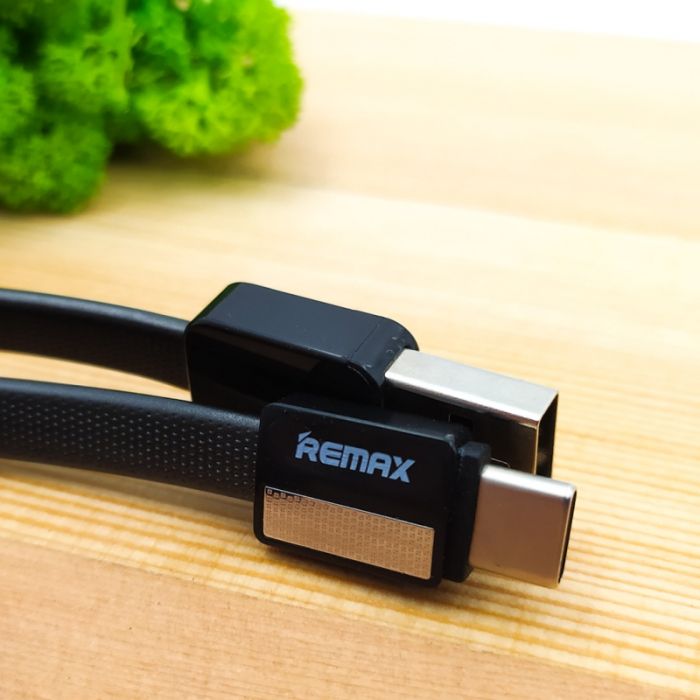 Плоский усиленный USB кабель Type-C Remax 044a