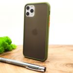 Противоударный полиуретановый чехол Smoke case для Iphone 11 Pro Max Green