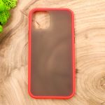 Противоударный полиуретановый чехол Smoke case для Iphone 12 Mini (5.4) Red
