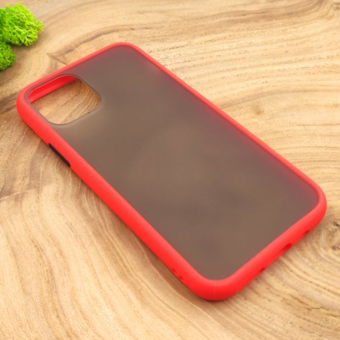 Противоударный полиуретановый чехол Smoke case для Iphone 12 Mini (5.4) Red