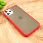 Противоударный полиуретановый чехол Smoke case  для Iphone 12 Pro (6.1) Red